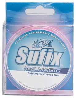 Леска Sufix SFX Ice Magic 50м 0,300мм 7,7кг бело-розовая - фото 3
