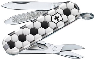 Нож Victorinox Classic World Of Soccer 58мм 7 функций белый/рисунок - фото 1