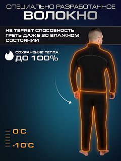 Термобелье Taigan Comfort Active black комплект - фото 3