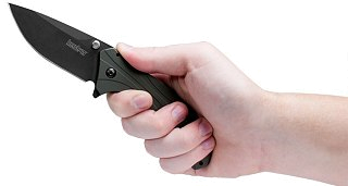 Нож Kershaw Knockout складной сталь 14C28N оливковая рукоять - фото 3