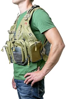 Жилет Tramp рыболовный разгрузочный Angler  хаки, L/XL - фото 3