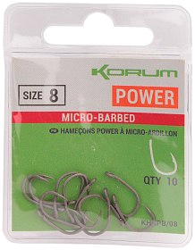 Крючки Korum Xpert Power Micro Barbed Hooks №8