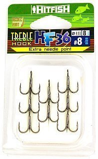 Крючок Hitfish тройной HF-36 Needle point №8 уп 8шт