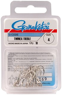 Крючок Gamakatsu тройной Twinex nickel №4