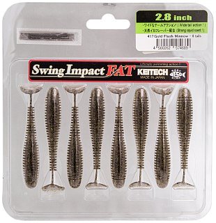 Приманка Keitech виброхвост Swing impact fat 2,8" 417 gold flash minnow