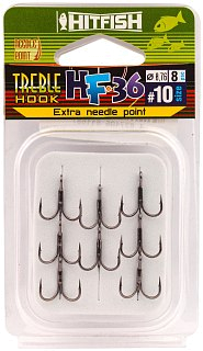 Крючок Hitfish тройной HF-36 Needle point №10 уп 8шт