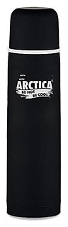 Термос Арктика Классический узкое горло с резиновым  покрытием 1000мл черный - фото 1