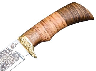 Нож ИП Семин Лазутчик 65х13 литье береста  гравировка - фото 3