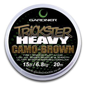 Поводочный материал Gardner trickster heavy camo brown 20м 20lb