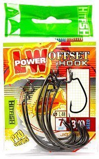 Крючок Hitfish LW power offset hook №3/0 7шт - фото 1