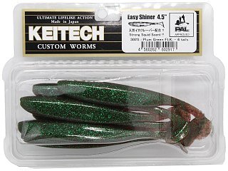 Приманка Keitech виброхвост Easy shiner 4,5" 302 Plum Green FLK