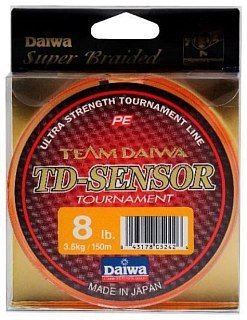 Шнур Daiwa TD Sensor Tournament orange 0,12мм 8LB 150м