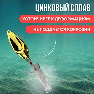 Блесна Riverzone Pike Fighter 10гр 43мм gold - фото 3