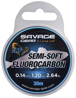 Леска Savage Gear Semi-soft fluorocarbon LRF 30м 0,14мм 1,2кг 2,64lbs clear