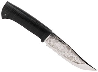 Нож Росоружие Домбай-2 кожа рисунок - фото 1