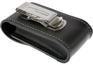 Чехол Victorinox кожаный черный с застежкой Velkro - фото 3