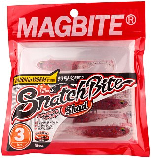 Приманка Magbite MBW04 Snatch bite shad 3-02 3.0" 5шт