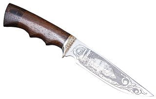 Нож ИП Семин Легионер кованная сталь 95х18 венги литье гравировка - фото 4