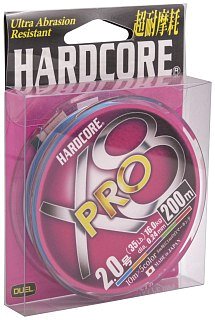 Шнур Yo-Zuri PE Hardcore X8 Pro Duel 2.0/0.24мм 16.0кг 200м 5 color