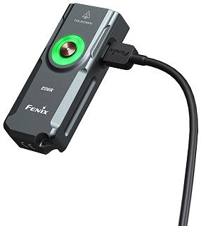 Фонарь-брелок Fenix E06R серый - фото 5