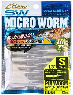 Приманка Owner Cultiva Micro Worm MW-01 1,3" 06 12шт - фото 2