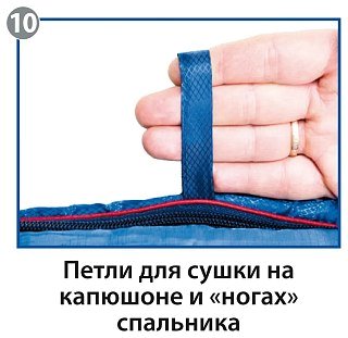 Спальный мешок BTrace Buddy L левый серый/синий - фото 9