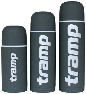 Термос Tramp Soft touch 1,0л серый - фото 4