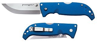 Нож Cold Steel Finn Wolf складной сталь AUS8A рукоять пластик синий - фото 2
