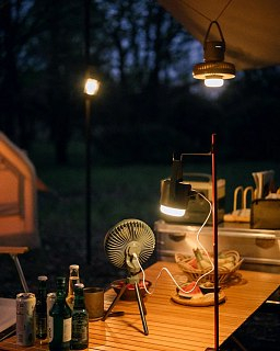 Вентилятор Naturehike camping fan with magnetic lamp forest green - фото 5