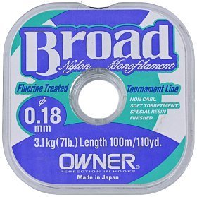 Леска Owner Broad Natural Clear 100м 0,18мм