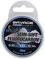Леска Savage Gear Semi-soft fluorocarbon seabass 30м 0,32мм 5,51кг 12,14lbs clea
