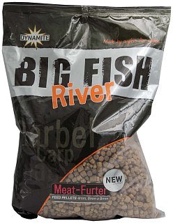 Пеллетс Dynamite Baits Big Fish river feed pellets meat furter 4/6/8мм 1,8кг