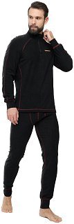 Термобелье Huntsman Thermoline zip флис черный р.S - фото 2