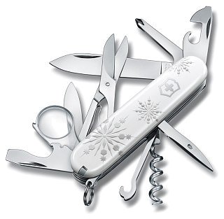 Нож Victorinox Explorer white christmas 16 функций белый - фото 1