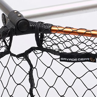 Подсачек Savage Gear Pro tele folding net rubber X-large mesh L 65x50см - фото 8