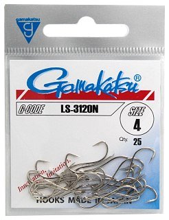 Крючок Gamakatsu LS-3120N nickel №4 - фото 1
