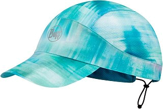 Кепка Buff Pack run Cap Marbled Turquoise  - фото 1
