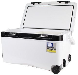 Термоящик рыболовный Yamakeshi Cooler Box на колесах 38л white - фото 1