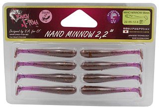 Приманка Crazy Fish Nano Minnow 2.2" 22-55-12-6