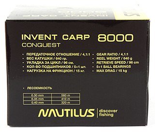 Катушка Nautilus Invent Carp conquest NICC8000 - фото 11