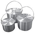 Набор котлов Tramp алюминиевых с крышкой 4,8л+9л