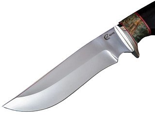 Нож ИП Семин Галеон сталь мельхиор 690 стаб.кар.бер.черное дерево - фото 2