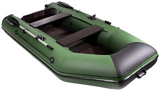 Лодка Мастер лодок Аква 2900 слань-книжка киль зеленый/черный - фото 3