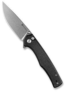Нож Sencut Crowley Flipper & Button Lock & Thumb Stud Knife Black Micarta Handle - фото 2