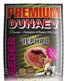 Прикормка Dunaev-Premium 1кг фидер черная - фото 1