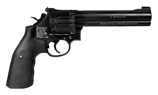 Револьвер Umarex S&W 586-6 черный металл - фото 2