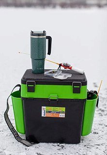 Ящик зимний Helios Fish box 19л двухсекционный зеленый - фото 16