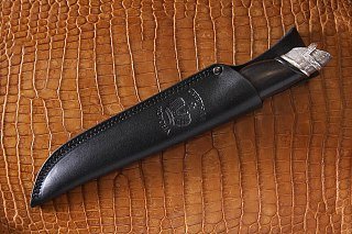 Нож Северная Корона Скоморох дамасская сталь бронза дерево - фото 3