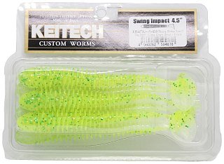 Приманка Keitech виброхвост Swing impact 4,5" Pal 02 lime chart shad