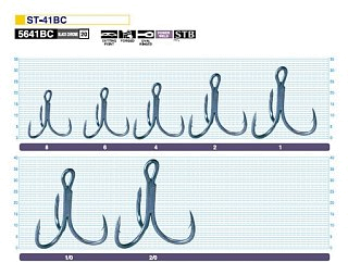 Крючки Owner тройник ST-41BC №1/0
